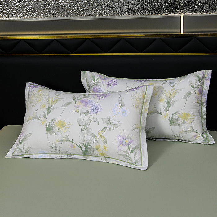 91家纺网 家纺一手货源 找家纺 千嘻汇 2026新款水洗天丝真丝夏被四件套夏凉被空调被 绿野