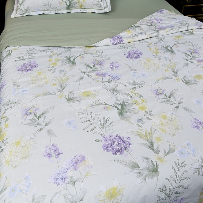 91家纺网 家纺一手货源 找家纺 千嘻汇 2026新款水洗天丝真丝夏被四件套夏凉被空调被 绿野