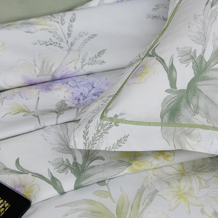 91家纺网 家纺一手货源 找家纺 千嘻汇 2026新款水洗天丝真丝夏被四件套夏凉被空调被 绿野