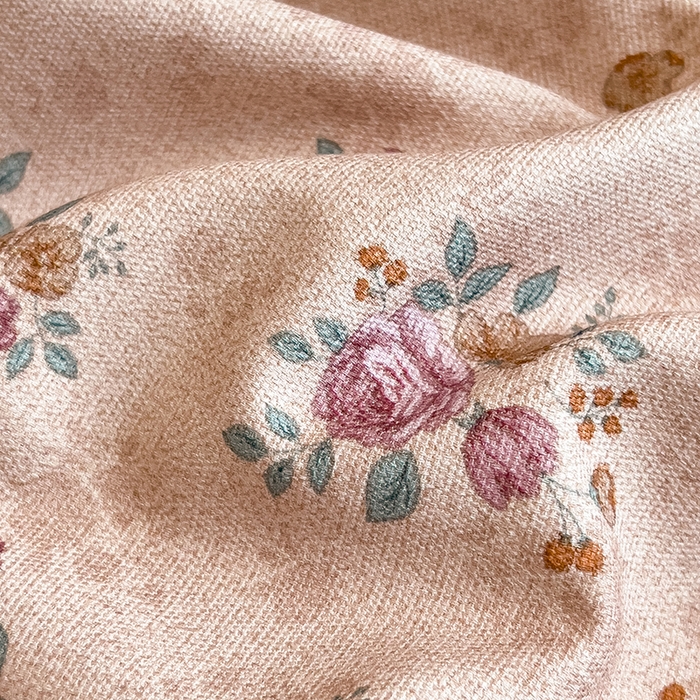 91家纺网 家纺一手货源 找家纺 芃成家纺 2026春夏新款全棉纯棉加厚老粗布单床单床单单件床单三件套 月下玫瑰