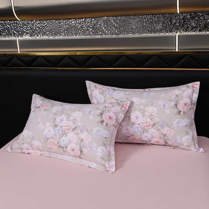 91家纺网 家纺一手货源 找家纺 千嘻汇 2026新款水洗天丝真丝夏被四件套夏凉被空调被 莫奈花园