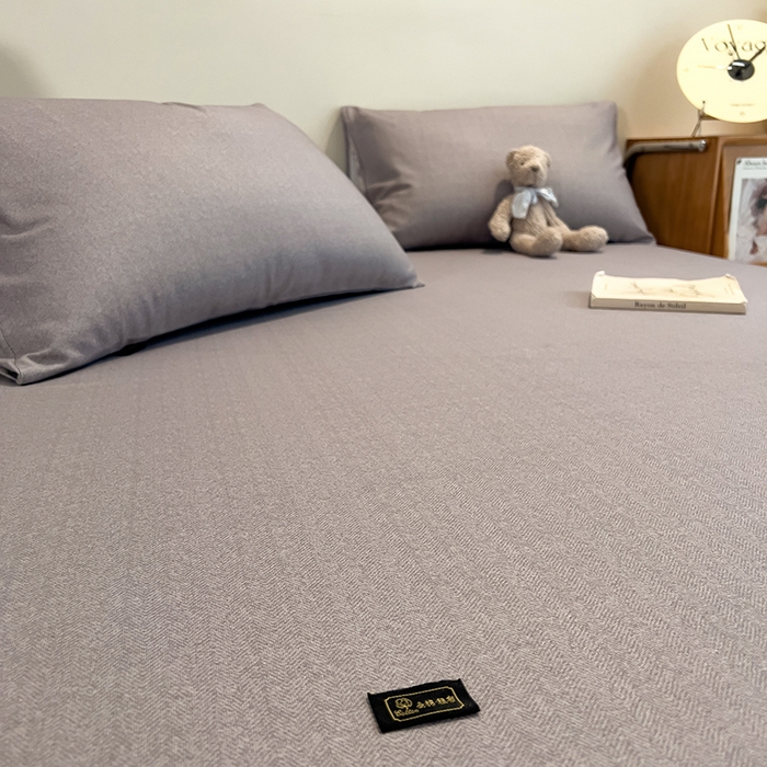 91家纺网 家纺一手货源 找家纺 芃成家纺 2026春夏新款全棉纯棉加厚老粗布单床单床单单件床单三件套 云灰