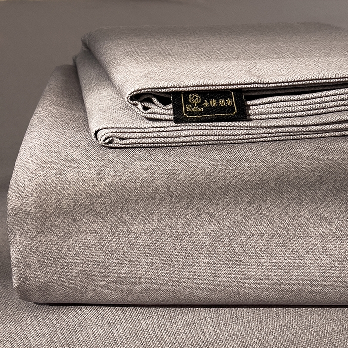 91家纺网 家纺一手货源 找家纺 芃成家纺 2026春夏新款全棉纯棉加厚老粗布单床单床单单件床单三件套 云灰
