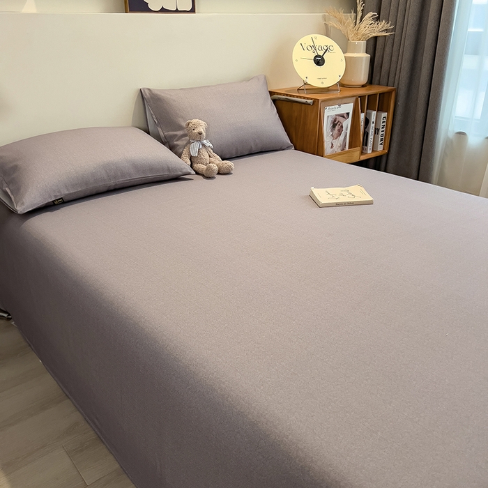 91家纺网 家纺一手货源 找家纺 芃成家纺 2026春夏新款全棉纯棉加厚老粗布单床单床单单件床单三件套 云灰