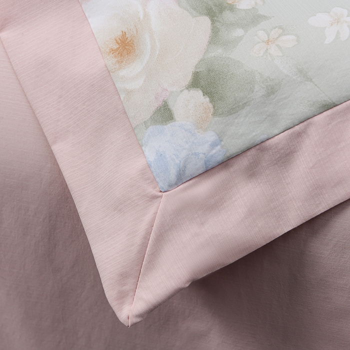 91家纺网 家纺一手货源 找家纺 千嘻汇 2026新款水洗天丝真丝夏被四件套夏凉被空调被 莫奈花园绿