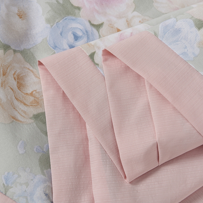 91家纺网 家纺一手货源 找家纺 千嘻汇 2026新款水洗天丝真丝夏被四件套夏凉被空调被 莫奈花园绿