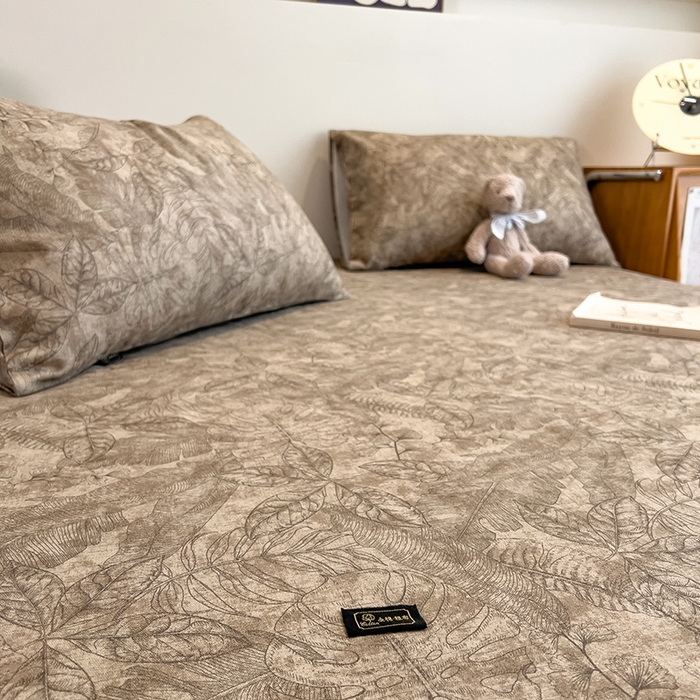 91家纺网 家纺一手货源 找家纺 芃成家纺 2026春夏新款全棉纯棉加厚老粗布单床单床单单件床单三件套 云栖影