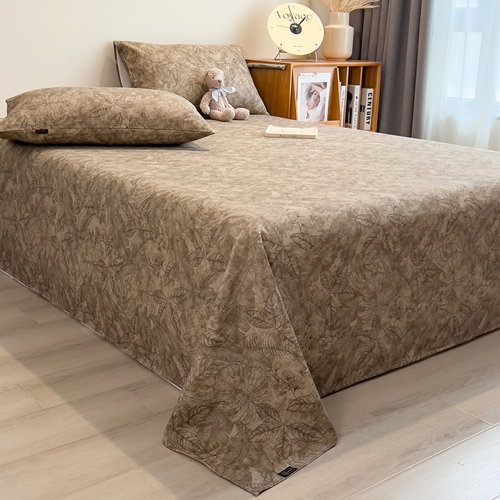 91家纺网 家纺一手货源 找家纺 芃成家纺 2026春夏新款全棉纯棉加厚老粗布单床单床单单件床单三件套 云栖影