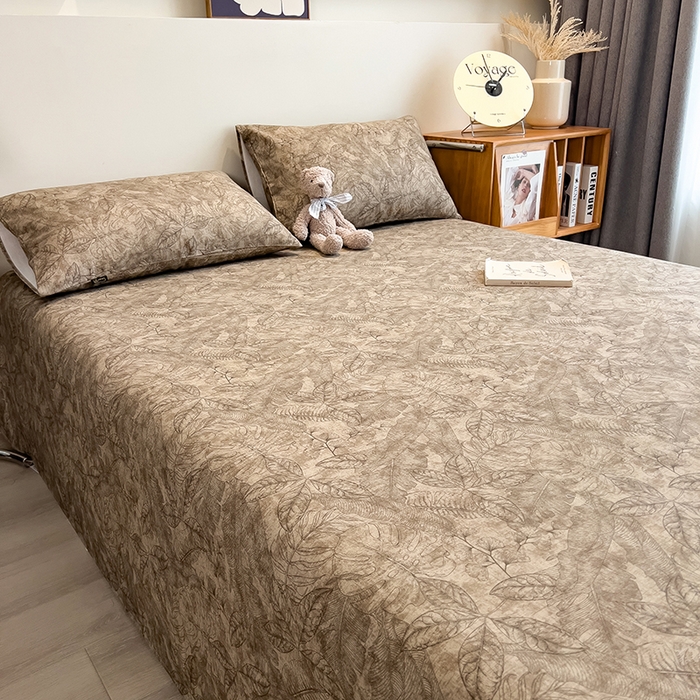 91家纺网 家纺一手货源 找家纺 芃成家纺 2026春夏新款全棉纯棉加厚老粗布单床单床单单件床单三件套 云栖影