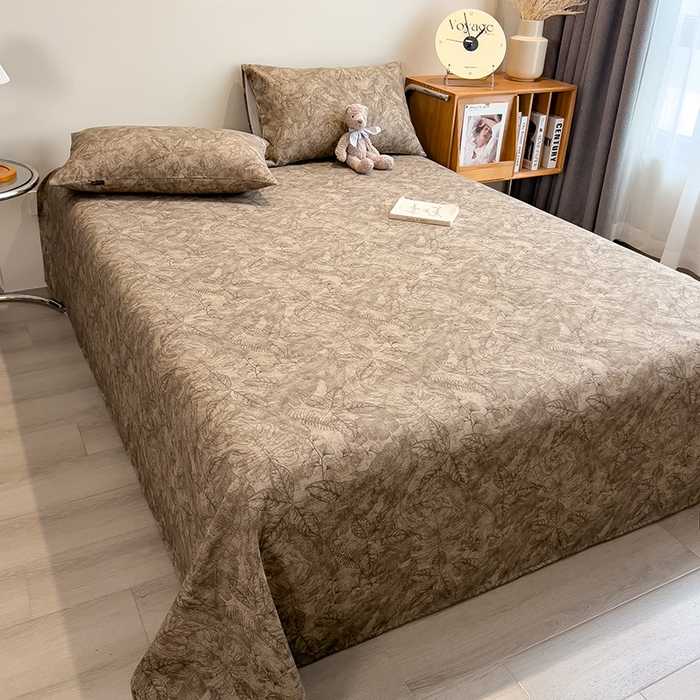 91家纺网 家纺一手货源 找家纺 芃成家纺 2026春夏新款全棉纯棉加厚老粗布单床单床单单件床单三件套 云栖影