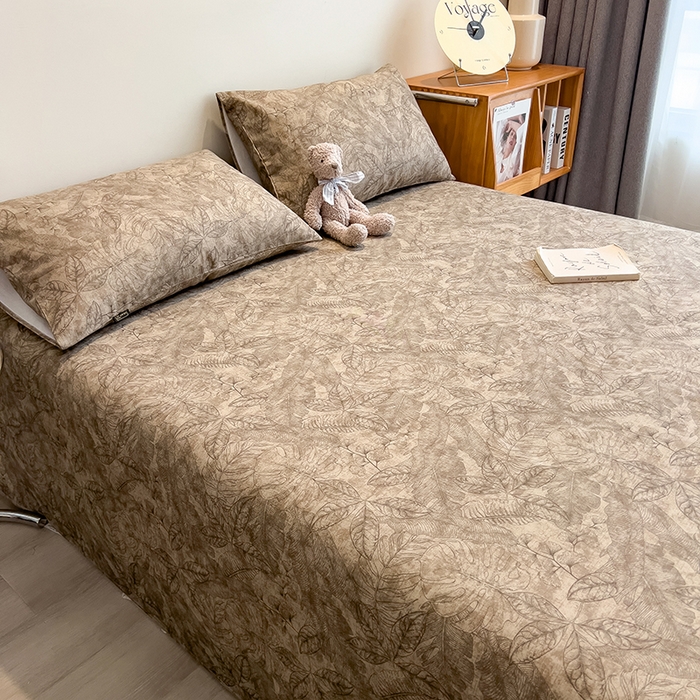 91家纺网 家纺一手货源 找家纺 芃成家纺 2026春夏新款全棉纯棉加厚老粗布单床单床单单件床单三件套 云栖影