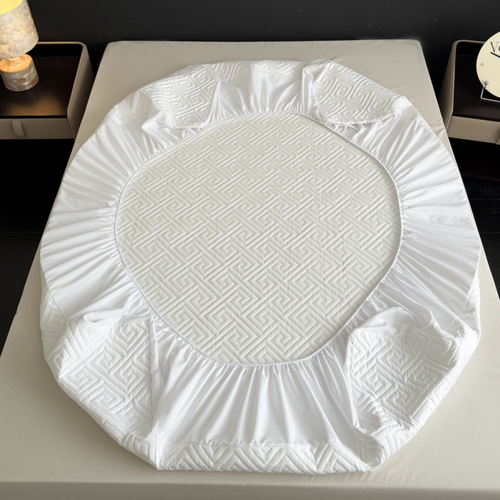 91家纺网 家纺一手货源 找家纺 （总）慕克斯家纺 2026新款防水回字格床笠-慕克斯