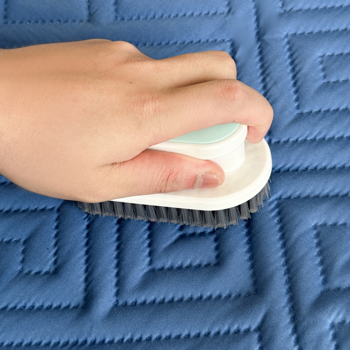 91家纺网 家纺一手货源 找家纺 慕克斯家纺 2026新款防水回字格床笠-慕克斯 蓝灰