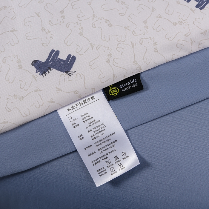 91家纺网 家纺一手货源 找家纺 千嘻汇 2026新款水洗天丝真丝夏被四件套夏凉被空调被 木马