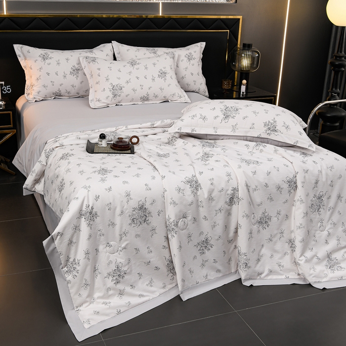 91家纺网 家纺一手货源 找家纺 千嘻汇 2026新款水洗天丝真丝夏被四件套夏凉被空调被 南洋假日