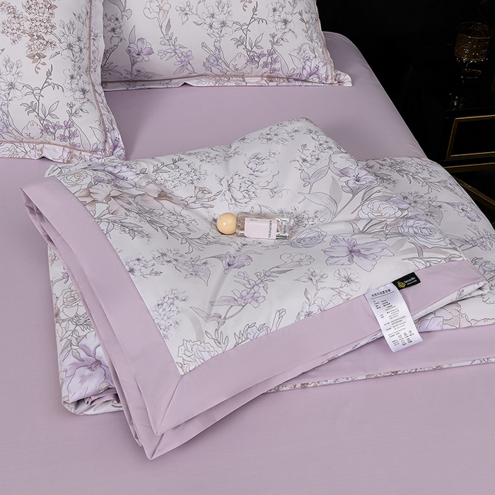 91家纺网 家纺一手货源 找家纺 千嘻汇 2026新款水洗天丝真丝夏被四件套夏凉被空调被 盛夏