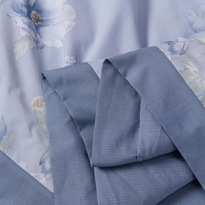 91家纺网 家纺一手货源 找家纺 千嘻汇 2026新款水洗天丝真丝夏被四件套夏凉被空调被 水韵蓝