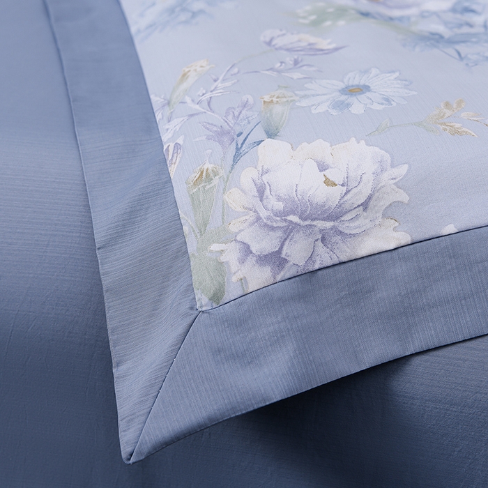 91家纺网 家纺一手货源 找家纺 千嘻汇 2026新款水洗天丝真丝夏被四件套夏凉被空调被 水韵蓝