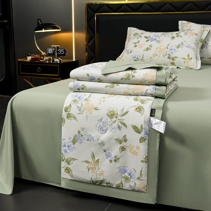 91家纺网 家纺一手货源 找家纺 千嘻汇 2026新款水洗天丝真丝夏被四件套夏凉被空调被 松香