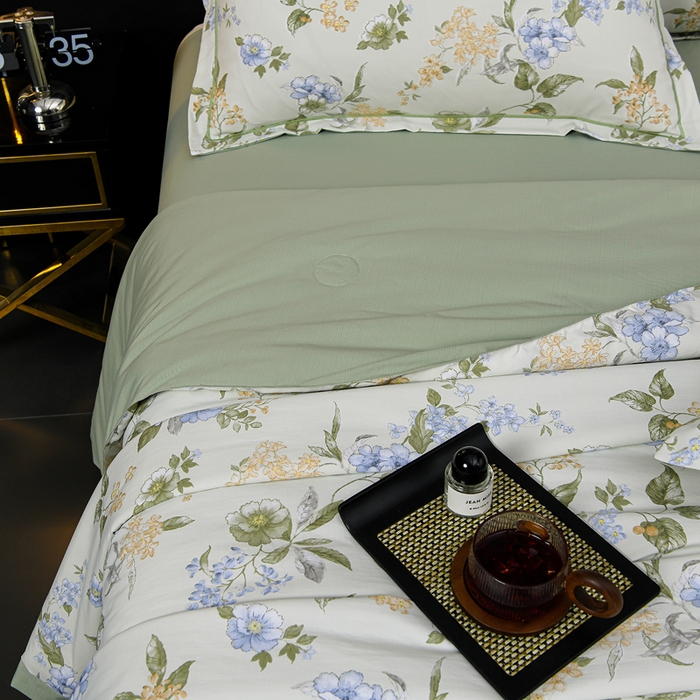 91家纺网 家纺一手货源 找家纺 千嘻汇 2026新款水洗天丝真丝夏被四件套夏凉被空调被 松香