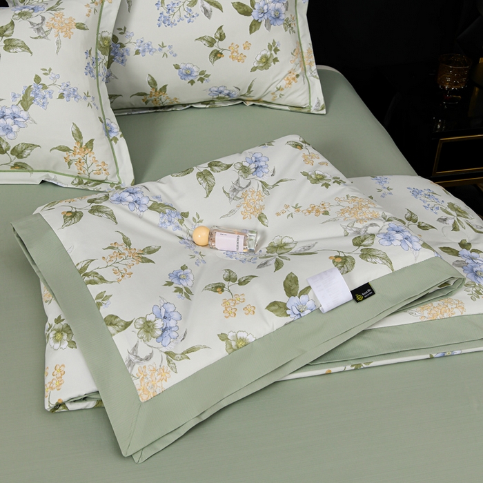 91家纺网 家纺一手货源 找家纺 千嘻汇 2026新款水洗天丝真丝夏被四件套夏凉被空调被 松香