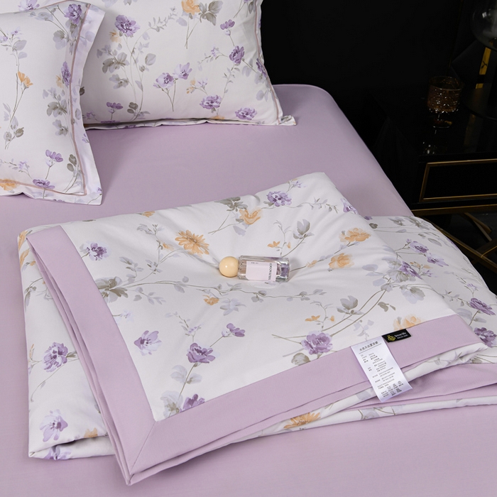 91家纺网 家纺一手货源 找家纺 千嘻汇 2026新款水洗天丝真丝夏被四件套夏凉被空调被 雅枝