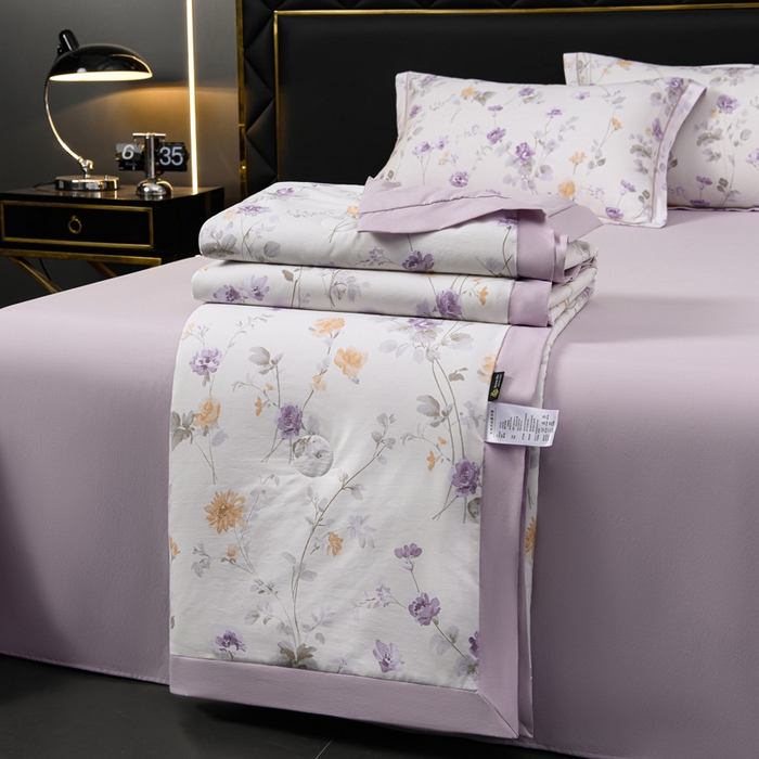 91家纺网 家纺一手货源 找家纺 千嘻汇 2026新款水洗天丝真丝夏被四件套夏凉被空调被 雅枝