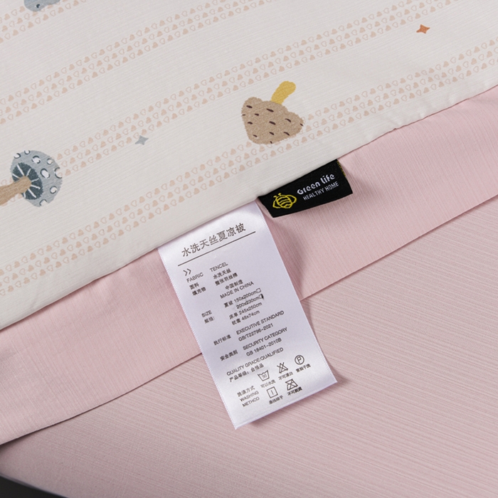 91家纺网 家纺一手货源 找家纺 千嘻汇 2026新款水洗天丝真丝夏被四件套夏凉被空调被 云朵菇