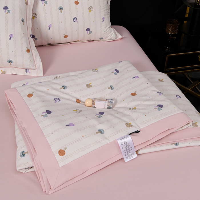 91家纺网 家纺一手货源 找家纺 千嘻汇 2026新款水洗天丝真丝夏被四件套夏凉被空调被 云朵菇