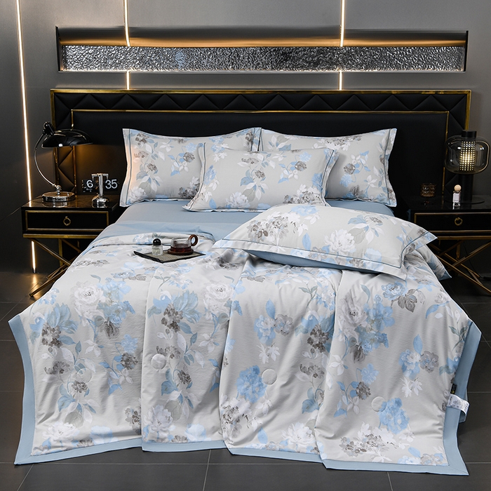 千嘻汇 2026新款水洗天丝真丝夏被四件套夏凉被空调被 云兮