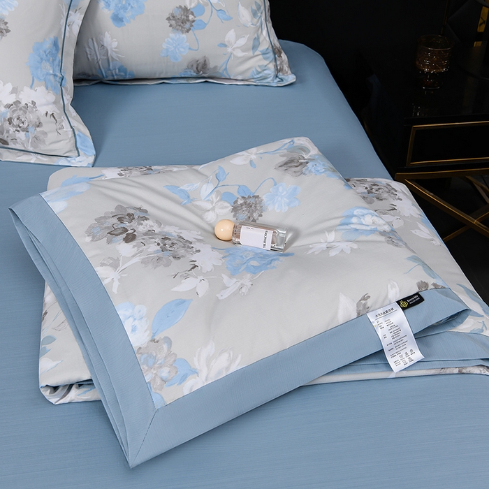 91家纺网 家纺一手货源 找家纺 千嘻汇 2026新款水洗天丝真丝夏被四件套夏凉被空调被 云兮