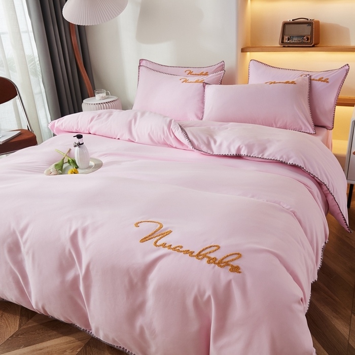 91家纺网 家纺一手货源 找家纺 （总）啊雅家居 2026新款A类水洗棉贝壳边毛巾绣四件套