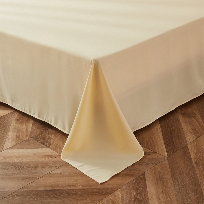 91家纺网 家纺一手货源 找家纺 啊雅家居 2026新款A类水洗棉贝壳边毛巾绣四件套 时尚黄