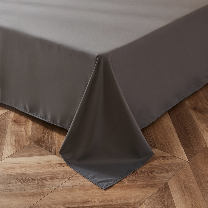 91家纺网 家纺一手货源 找家纺 啊雅家居 2026新款A类水洗棉贝壳边毛巾绣四件套 时尚灰