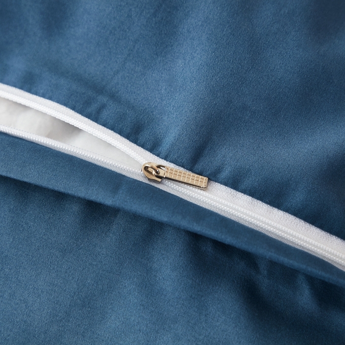 91家纺网 家纺一手货源 找家纺 啊雅家居 2026新款A类水洗棉贝壳边毛巾绣四件套 时尚蓝