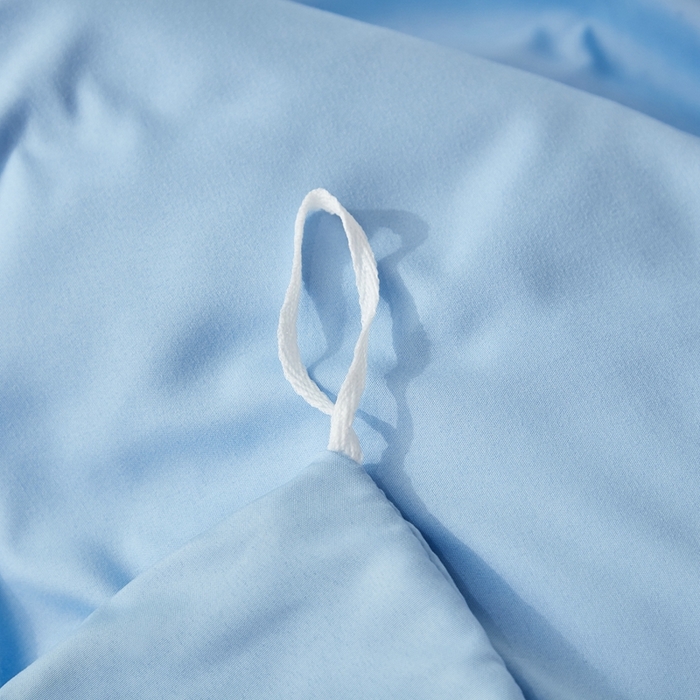 91家纺网 家纺一手货源 找家纺 啊雅家居 2026新款A类水洗棉贝壳边毛巾绣四件套 时尚天兰