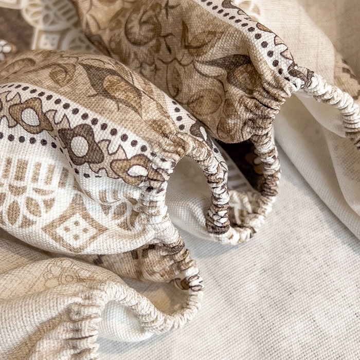 91家纺网 家纺一手货源 找家纺 芃成家纺 2026春夏新款全棉纯棉加厚老粗布单床笠床笠单件床笠三件套 古韵风情