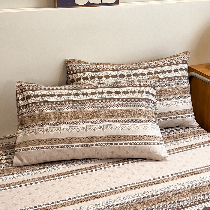 91家纺网 家纺一手货源 找家纺 芃成家纺 2026春夏新款全棉纯棉加厚老粗布单床笠床笠单件床笠三件套 古韵风情