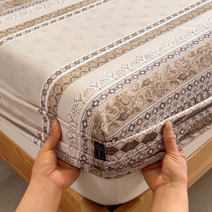 91家纺网 家纺一手货源 找家纺 芃成家纺 2026春夏新款全棉纯棉加厚老粗布单床笠床笠单件床笠三件套 古韵风情