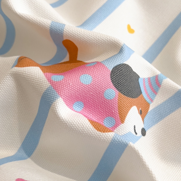 91家纺网 家纺一手货源 找家纺 芃成家纺 2026春夏新款全棉纯棉加厚老粗布单床笠床笠单件床笠三件套 好运狗狗