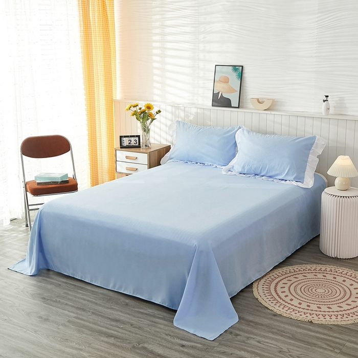 91家纺网 家纺一手货源 找家纺 啊雅家居 2026新款轻奢韩式花边华夫格四件套 梦幻兰