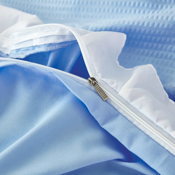 91家纺网 家纺一手货源 找家纺 啊雅家居 2026新款轻奢韩式花边华夫格四件套 梦幻兰