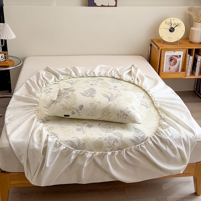 91家纺网 家纺一手货源 找家纺 芃成家纺 2026春夏新款全棉纯棉加厚老粗布单床笠床笠单件床笠三件套 锦棠春