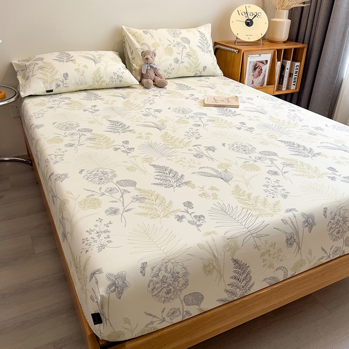 91家纺网 家纺一手货源 找家纺 芃成家纺 2026春夏新款全棉纯棉加厚老粗布单床笠床笠单件床笠三件套 锦棠春