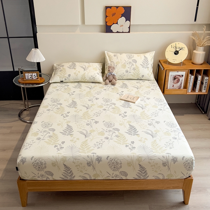 91家纺网 家纺一手货源 找家纺 芃成家纺 2026春夏新款全棉纯棉加厚老粗布单床笠床笠单件床笠三件套 锦棠春