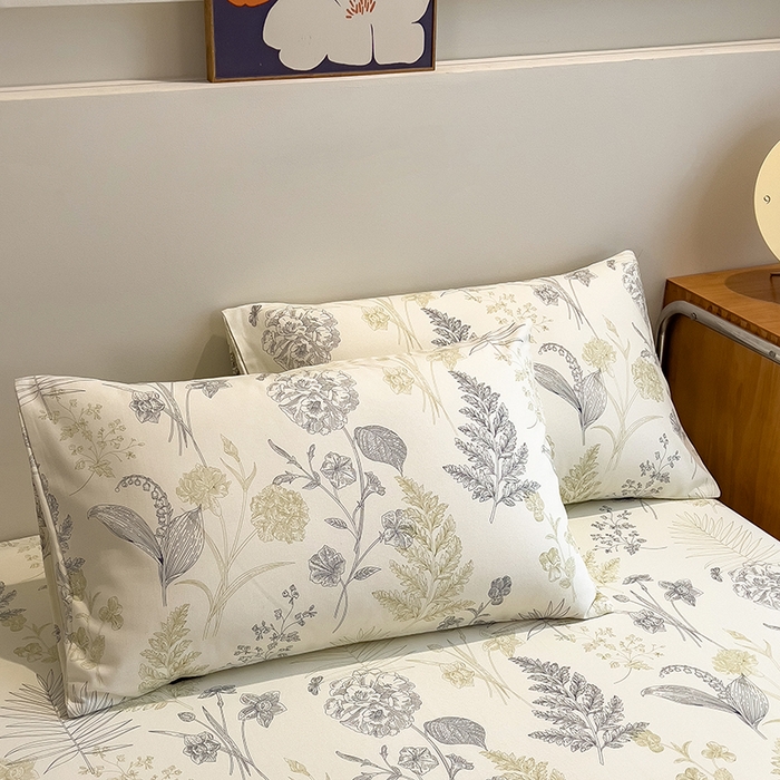 91家纺网 家纺一手货源 找家纺 芃成家纺 2026春夏新款全棉纯棉加厚老粗布单床笠床笠单件床笠三件套 锦棠春