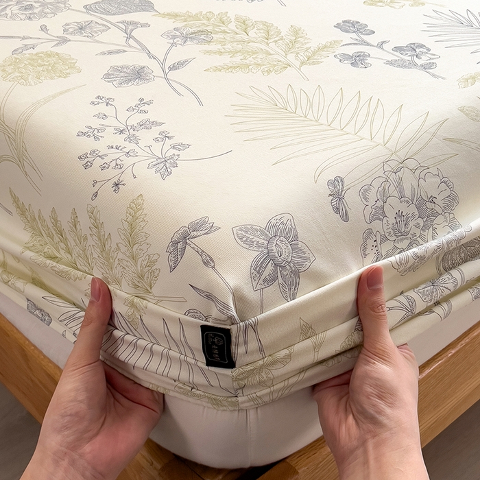 91家纺网 家纺一手货源 找家纺 芃成家纺 2026春夏新款全棉纯棉加厚老粗布单床笠床笠单件床笠三件套 锦棠春