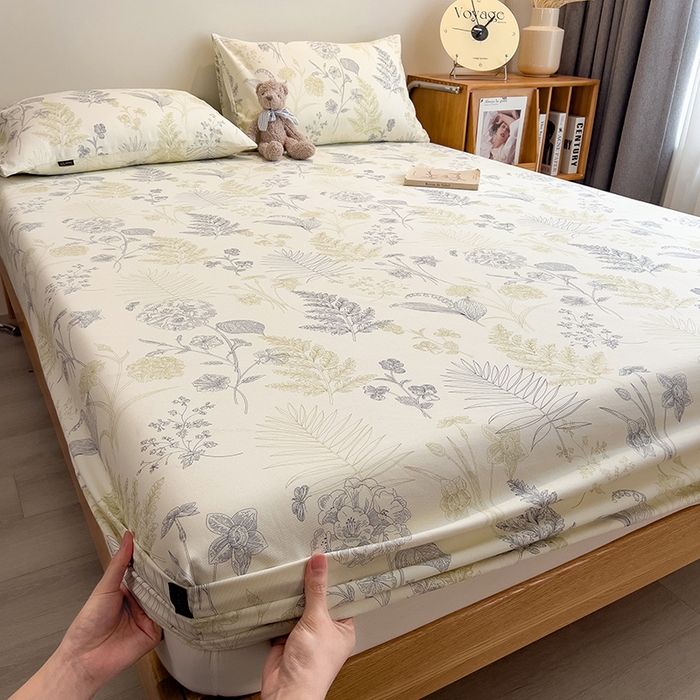 91家纺网 家纺一手货源 找家纺 芃成家纺 2026春夏新款全棉纯棉加厚老粗布单床笠床笠单件床笠三件套 锦棠春