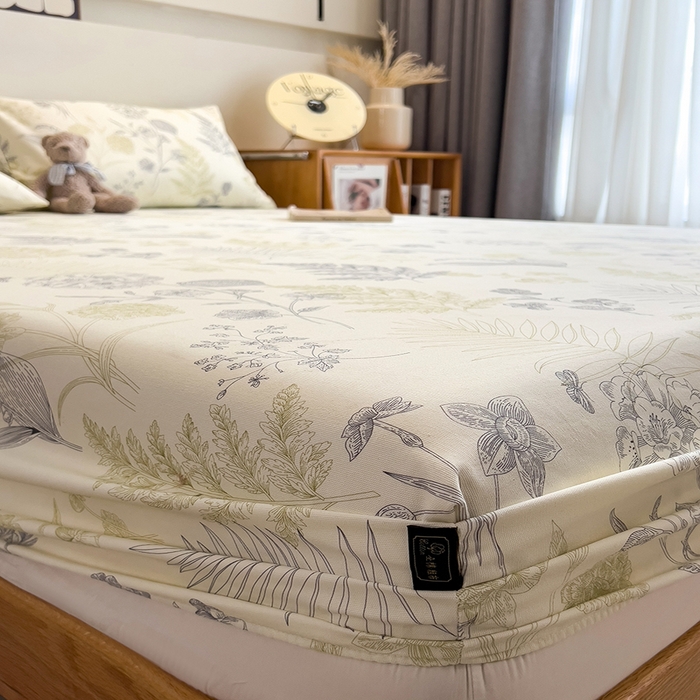 91家纺网 家纺一手货源 找家纺 芃成家纺 2026春夏新款全棉纯棉加厚老粗布单床笠床笠单件床笠三件套 锦棠春