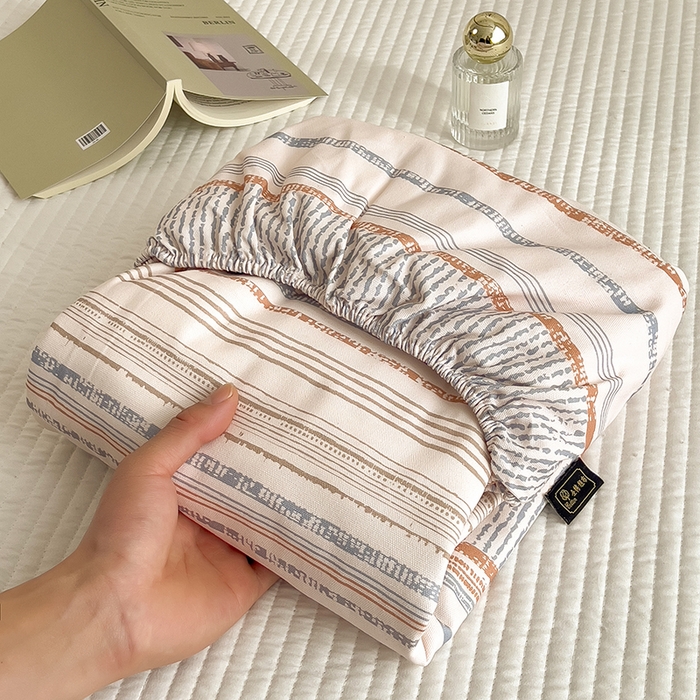 91家纺网 家纺一手货源 找家纺 芃成家纺 2026春夏新款全棉纯棉加厚老粗布单床笠床笠单件床笠三件套 流金芒